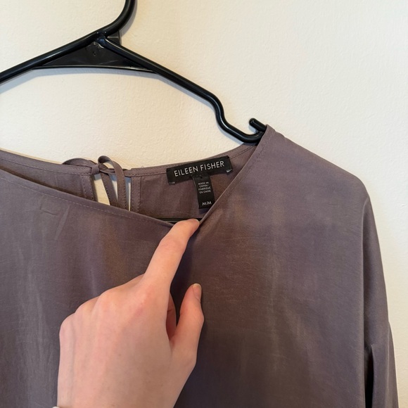 Eileen Fisher 100% silk tunic blouse - Picture 5 of 10